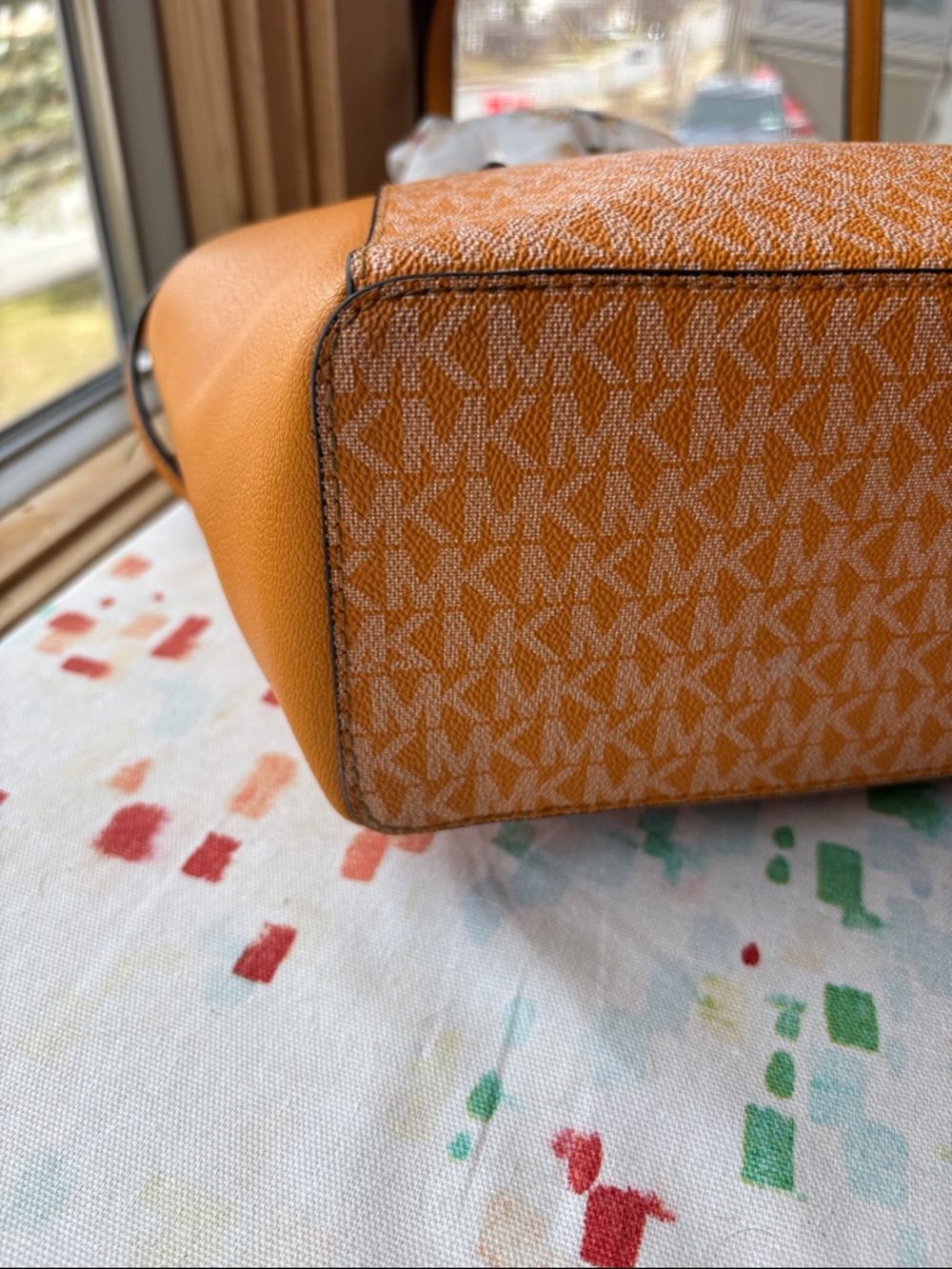 Michael Kors Mustard Yellow Signature Tote - Picture 7 of 13